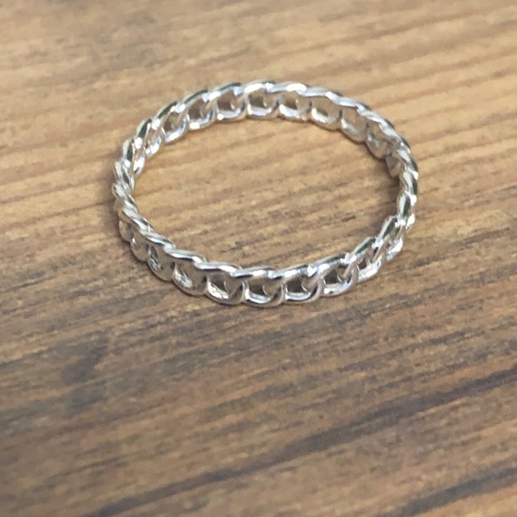 Brand New Silver Chain Link Ring - Size 7 - Picture 2 of 5